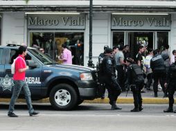 La Policía Federal se ha instalado en Guadalajara, rondando de un lado a otro de la ciudad.  /