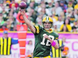 Si Atlanta quiere ganar será clave frenar a Aaron Rodgers, mariscal de campo de Green Bay (foto). AP  /