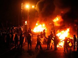 Los cristianos salieron a las calles después de culpar a los musulmanes radicales por la demolición parcial de una iglesia. EFE  /