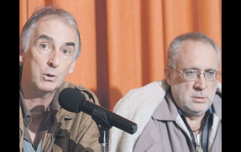 Javier Sicilia y Pietro Ameglio lamentaron el asesinato del activista Pedro Leyva. NOTIMEX  /