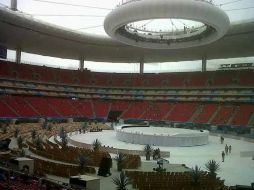 Imagen del interior del Estadio Omnilife previo a la inauguración. ESPECIAL  /