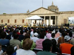 En la Misa del Patrocinio lució agolpado el espacio de la Plaza Tapatía. ARCHIVO  /