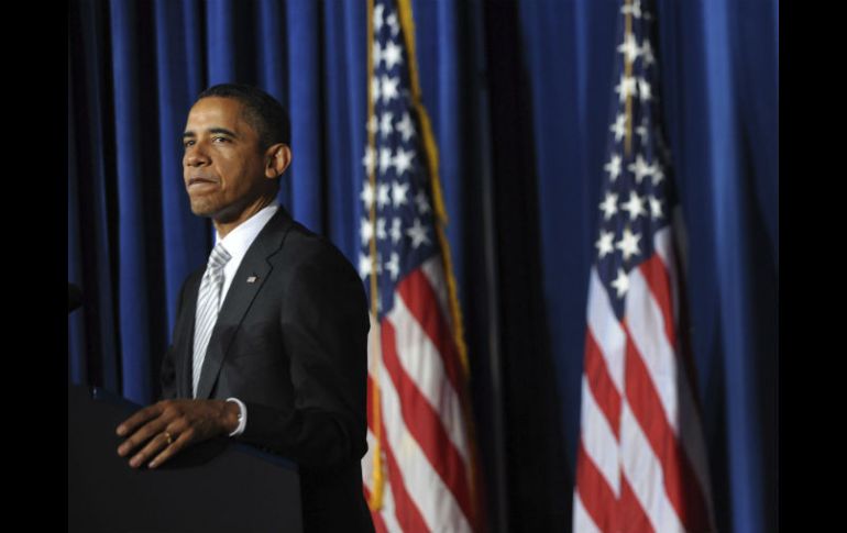 Barack Obama pronuncia un discurso durante un foro latino organizado por la Casa Blanca. EFE  /