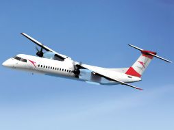 La aeronave siniestrada es un bimotor Dash 8, semejante al de la foto y es  fabricado por Bombardier. ESPECIAL  /