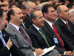 El Presidente Felipe Calderón dijo que en su gobierno se hizo la mayor inversión en infraestructura que se tenga registrada. NOTIMEX  /