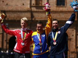 Héctor Leonardo Páez, ganador del oro en las pruebas de ciclismo de montaña. EFE  /