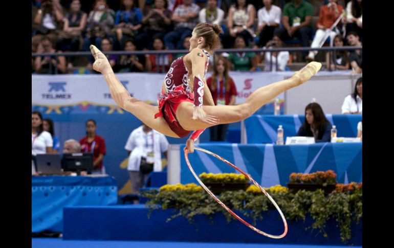 Foto de acción de Cynthia Valdez de Mexico, duante el dia 1 de los Juegos Panamericanos Guadalajara 2011. MEXSPORT  /