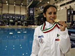 Paola Espinosa de la competencia de 3 mts, durante la Serie Mundial de Clavados FINA 2008. MEXSPORT  /