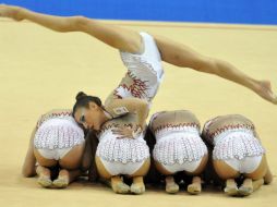 Brasil, primer lugar en gimnasia rítmica por conjuntos. NTX  /