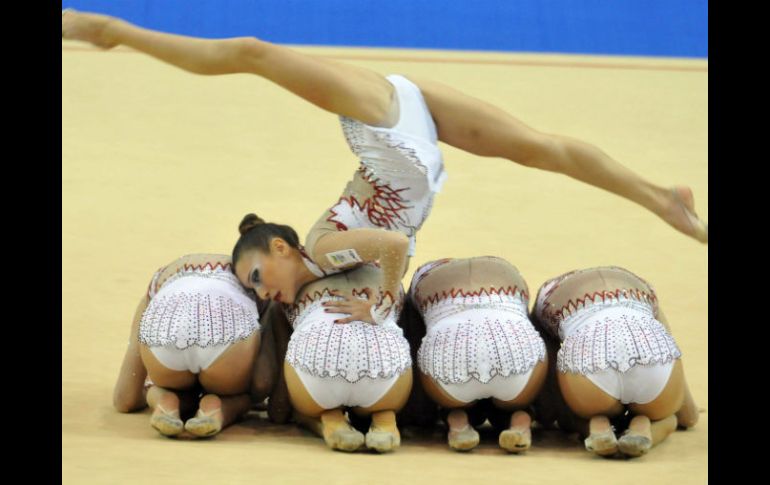 Brasil, primer lugar en gimnasia rítmica por conjuntos. NTX  /