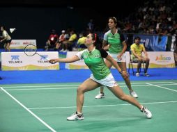 Fotografía del dúo femenil, en la competencia. MEXSPORT  /