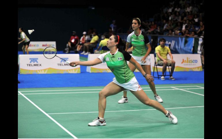 Fotografía del dúo femenil, en la competencia. MEXSPORT  /