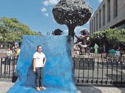 Ana Sofía trabaja cerca de la Plaza Tapatía.  /