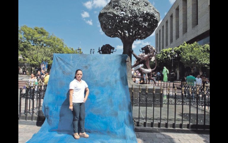 Ana Sofía trabaja cerca de la Plaza Tapatía.  /