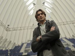 Al arribar a la ciudad de Valencia, donde se celebrará el torneo, David Ferrer visitó el Ágora de la Ciudad de Artes y Ciencias. EFE  /