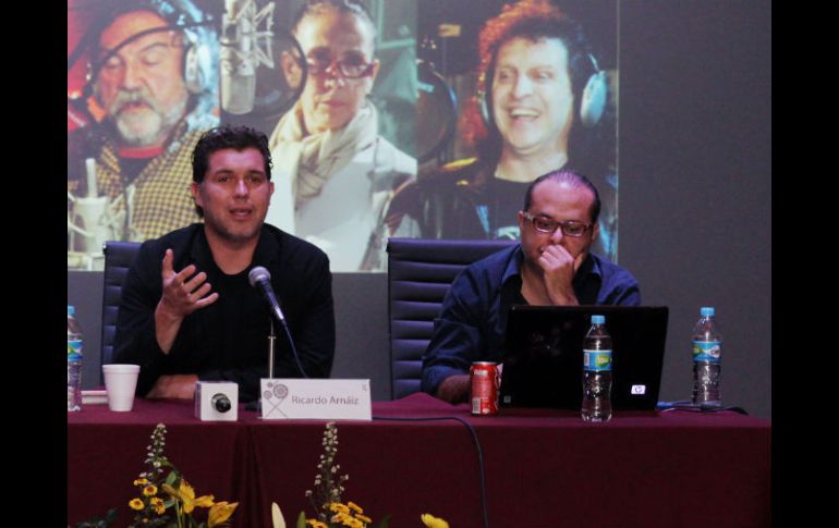 Ricardo Arnaiz en su encuentro con la prensa, momento en el que presentó los planes de la productora Animex.  /