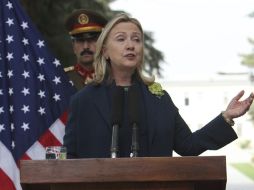 La secretaria de Estado de EU, Hillary Clinton, no ha confirmado la muerte de Gadhafi. ARCHIVO  /