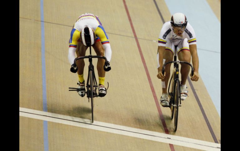 Fabián Hernando Puerta, durante la competencia. AFP  /