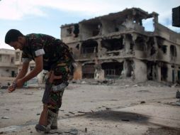 Tras la muerte del líder libio, la ciudad de Sirte luce devastada. EFE  /