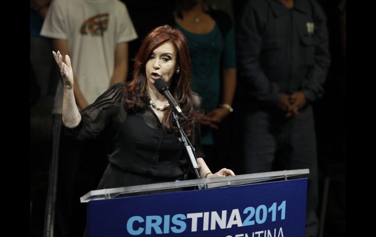 Cristina Fernández buscar le reelección para la presidencia argentina. EFE  /