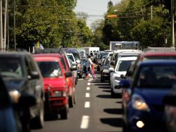 Tráfico ocasionado por el cierre de Avenida Vallarta por la competencia panamericana.  /