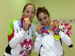 Las mexicanas Paola Longoria y Samantha Salas se colgaron el oro hoy. NTX  /