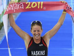 Sarah Haskins consigue otra medalla para Estados Unidos. REUTERS  /