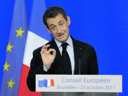 Nicolas Sarkozy desistió del uso de los fondos del Banco Central Europeo para combatir la crisis griega. AFP  /