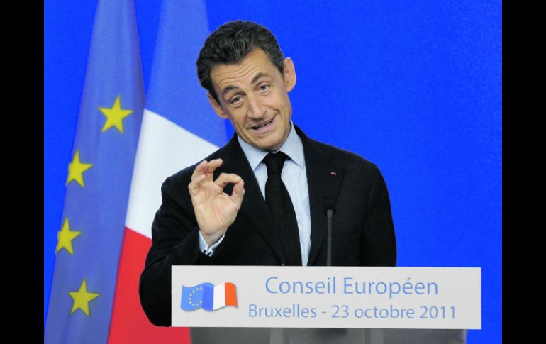 Nicolas Sarkozy desistió del uso de los fondos del Banco Central Europeo para combatir la crisis griega. AFP  /