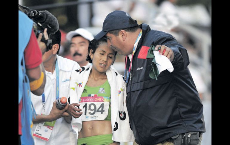 Madaí Pérez lideró la prueba 37 kilómetros pero no le bastó para conseguir el oro. EFE  /