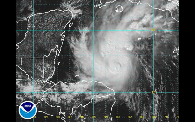 Imagen satelital del huracán ''Rina''. NOTIMEX  /