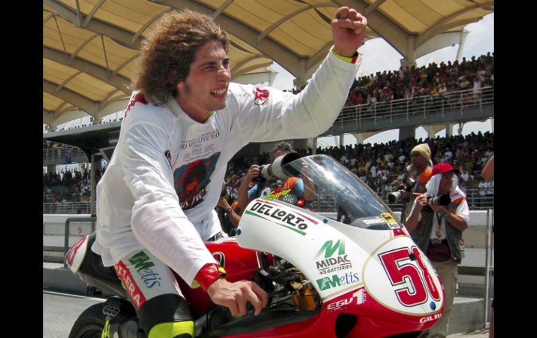 Simoncelli falleció el pasado domingo en el circuito de Sepang, a los 24 años de edad. EFE  /