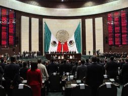 A pesar de incidentes por parte de una diputada, inició la sesión del pleno en San Lázaro. NOTIMEX  /