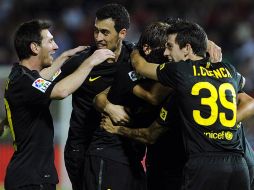 En el último partido de la Liga los del Barcelona lograron empate contra Granada. AFP  /