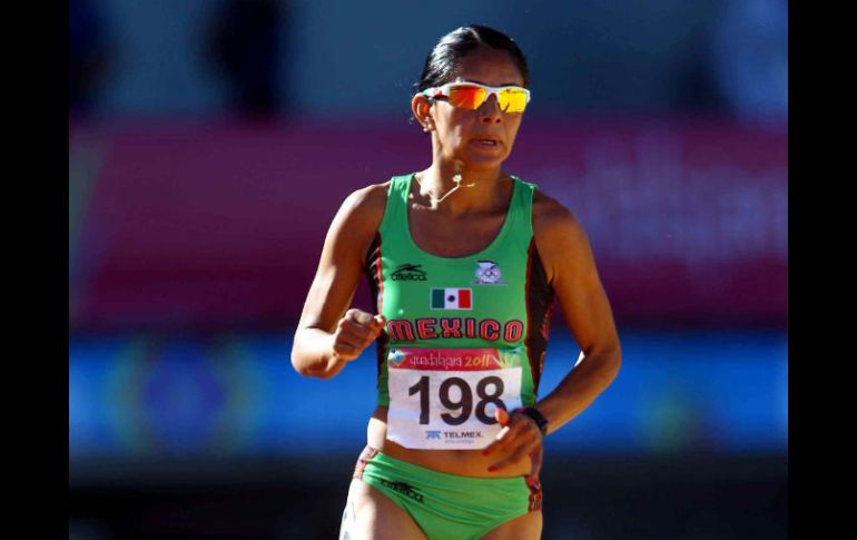 Marisol Romero durante la carrera de 10 mil metros. MEXSPORT  /