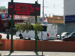 En la metrópoli existen nueve estaciones de monitoreo ambiental, cuatro de ellas ubicadas en Guadalajara.  /