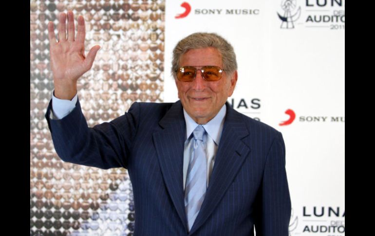 Entre gritos y aplausos la leyenda del jazz Tony Bennett dijo sentirse muy contento de estar en México. NOTIMEX  /