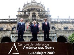 Los tres líderes se reunieron ya en Gualadajara en agosto de 2009. ARCHIVO  /