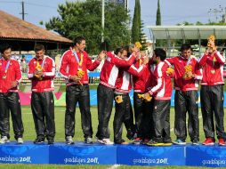 Con su oro obtenido hoy en el Rugby-7, Canadá le arrebató la victoria al favorito Argentina. EFE  /