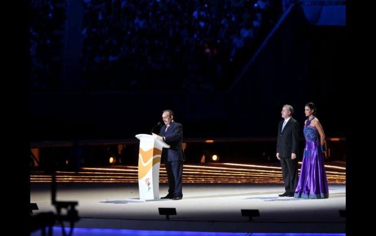 Vázquez Raña, durante la enunciación de su discurso de clausura.  /