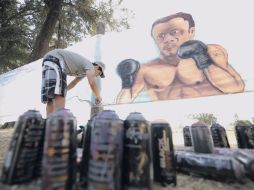 En el grafiti participaron jóvenes de diferentes estados de la República, desde Durango, Veracruz, Jalisco y Ciudad de México.  /