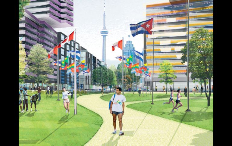 Proyección de la Villa Panamericana de Toronto 2015.  /