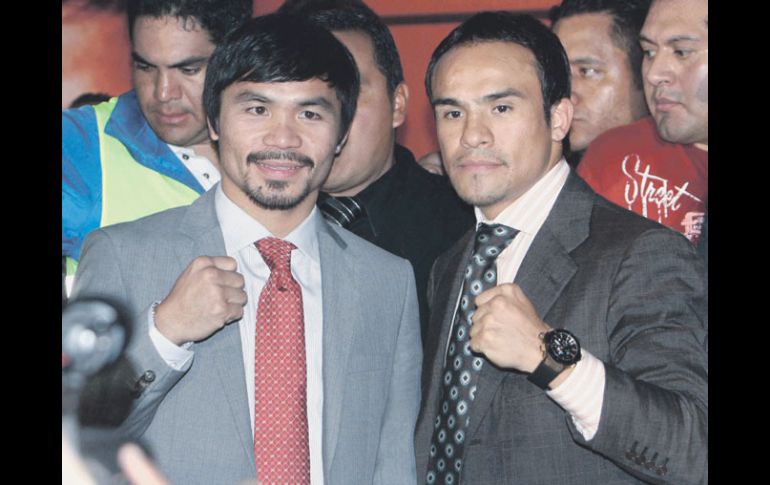 Manny Pacquiao y Juan Manuel Márquez chocarán el 12 de noviembre en Las Vegas. MEXSPORT  /