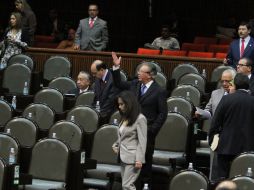 Diputados durante la sesión de hoy, en la que terminaron de revisar la Reforma Política. NTX  /