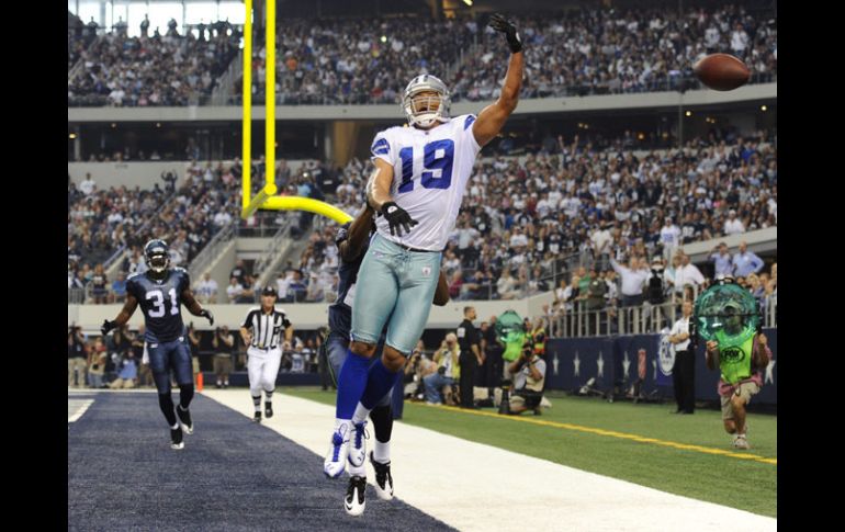 Miles Austin (19), en acción durante el partido ante Seattle. EFE  /