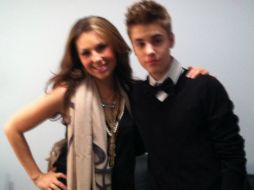 Thalía compartió una foto con Justin Bieber en Twitter. ESPECIAL @thalia  /