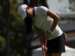 Michelle Wie durante su primera práctica previa al inicio del LOI.  /