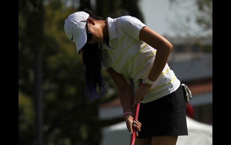 Michelle Wie durante su primera práctica previa al inicio del LOI.  /