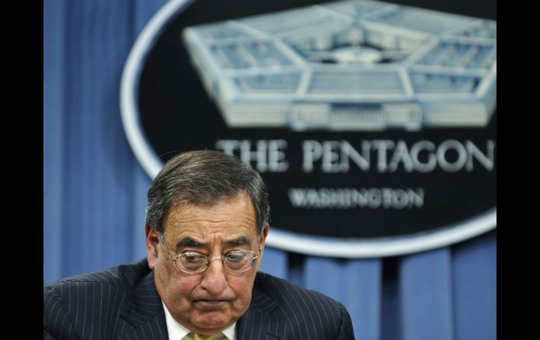 Leon Panetta, Secretario de Defensa, durante la conferencia de prensa de hoy, realizada en el Pentágono. REUTERS  /