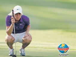 Suzann Pettersen lució muy concentrada durante la primera ronda del Lorena Ochoa Invitational. EFE  /